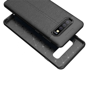 Funda trasera de silicona con patrón de cuero Litchi, personalizada, para <span class=keywords><strong>Samsung</strong></span> <span class=keywords><strong>Galaxy</strong></span> <span class=keywords><strong>S10</strong></span> Plus - Product Image 2