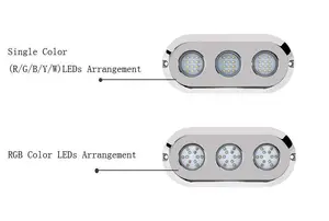 WEIKEN - <span class=keywords><strong>Luz</strong></span> LED Subacuática <span class=keywords><strong>de</strong></span> 180 W y 12 V, Impermeable, <span class=keywords><strong>de</strong></span> Montaje en Superficie, para Barcos, Yates y Embarcaciones - Product Image 2