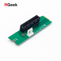 RGeek NGFF M2 M.2 à PCI-E 4x 1x adaptateur de carte d'élévation de fente mâle à femelle multiplicateur PCIE pour accessoires d'ordinateur PC