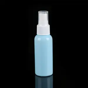 Mini botella pulverizadora de plástico negro, pulverizador de vapor de agua corporal, bomba de presión de pulverización, 18/410, 20/410