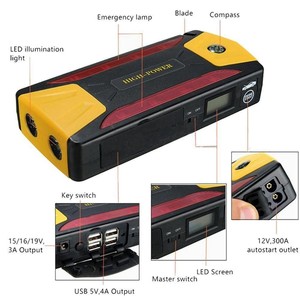 Démarreur de voiture portable 400a USB, Powerbank rechargeable, booster de batterie de voiture, chargeur de démarrage - Product Image 2
