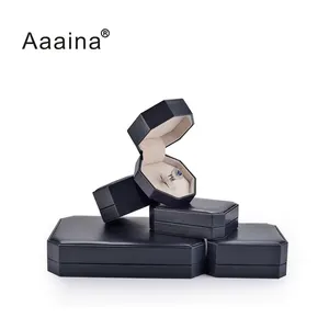 Aaania mücevher ambalaj kutuları özel logo lüks High End yüzük kutusu sekizgen şekli çin Retro mücevher kutusu