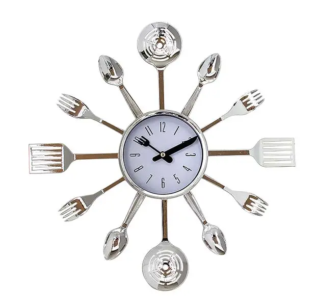 Cheap Kitchen Clock Unique Spoon And Fork wall Clock For Home Decor