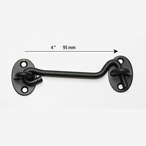 4&quot; Cabin Hook Eye Door <strong>Latch</strong> for Barn Door <strong>Latch</strong> <strong>Sliding</strong> Door Hook Lock - Product Image 5