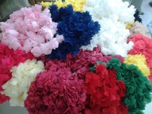 Hiasan Bunga Sifon 6Cm Hiasan Roset Potong Bunga <span class=keywords><strong>Shabby</strong></span> Cantik Aksesori Rambut Anak Bayi DIY 10 Yard/Lot