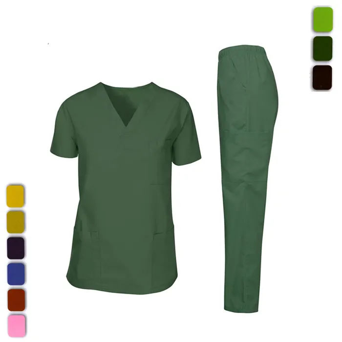 Simple Medicalhospital Scrubs/uniformes/prendas de vestir conjuntos para médico/enfermera