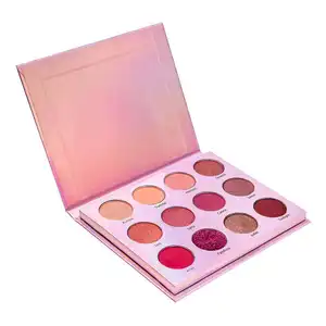 Paleta de sombras para olhos com glitter para cosméticos de maquiagem de marca própria Sombras para olhos de sua própria marca