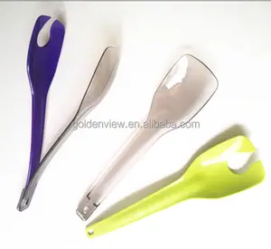 Outils de mélange en plastique coloré, ustensile de cuisine deux en un pour salade, outils de cuisine, manche fourchette cuillère pelle