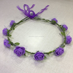 Music Festival Party Favor LED Leuchten Blume Kronen Rose Blume Stirnband Glow In <span class=keywords><strong>The</strong></span> Dark - Product Image 1