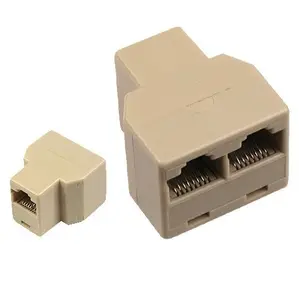 RJ45 Male to 2 RJ45 Female Spliter Coupler