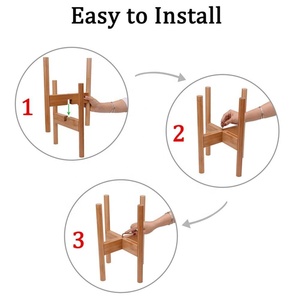 Supporto per Piante da Interno, Regolabile in Bambù, per Piante da 20-30 cm, Stile Mid-Century - Product Image 4