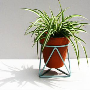Étagères de fleurs en fer forgé doré, petit support de jardinière pour l'extérieur - Product Image 3