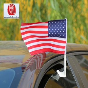 Drapeaux de voiture en polyester imprimés numériquement de haute qualité avec mât carré en acrylique, durables pour les événements sportifs, modèle <span class=keywords><strong>2018</strong></span> - Product Image 4
