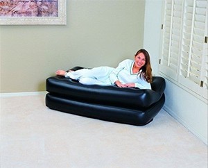 Bestway 75056 74'' X 60'' X 25'' Inflatable <strong>air</strong> Leather <strong>Sofa</strong> <strong>5</strong> <strong>in</strong> <strong>1</strong> <strong>Sofa</strong> <strong>Bed</strong> With Pump - Product Image 4