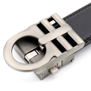 Cinturón de Cuero Ajustable Automático con Hebilla de Bloqueo Automático y Logotipo - Product Image 5