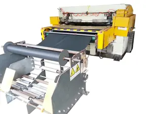 Mesin Pemotong Die Busa Kulit Kain Hidrolik Empat Kolom Makan Roll Otomatis Penuh 80 Ton dengan Sabuk Menyampaikan