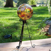 YIXIN Vente en gros 8 pouces 10 pouces Boules de verre décoratives en mosaïque Boule de jardin de Noël de luxe pour décoration de mosaïque de jardin