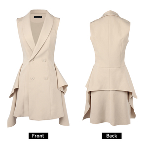 MZ19308 Nuovo Disegno Doppio Petto Drappeggiato Giacca Sportiva Delle Signore Abiti Formal Dress Ufficio - Product Image 6