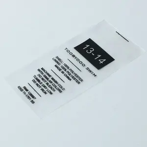 De silicona transparente siento claro impresión suave Tpu de lavado de las etiquetas de cuidado para ropa de lavado importa LabelTpu etiquetas