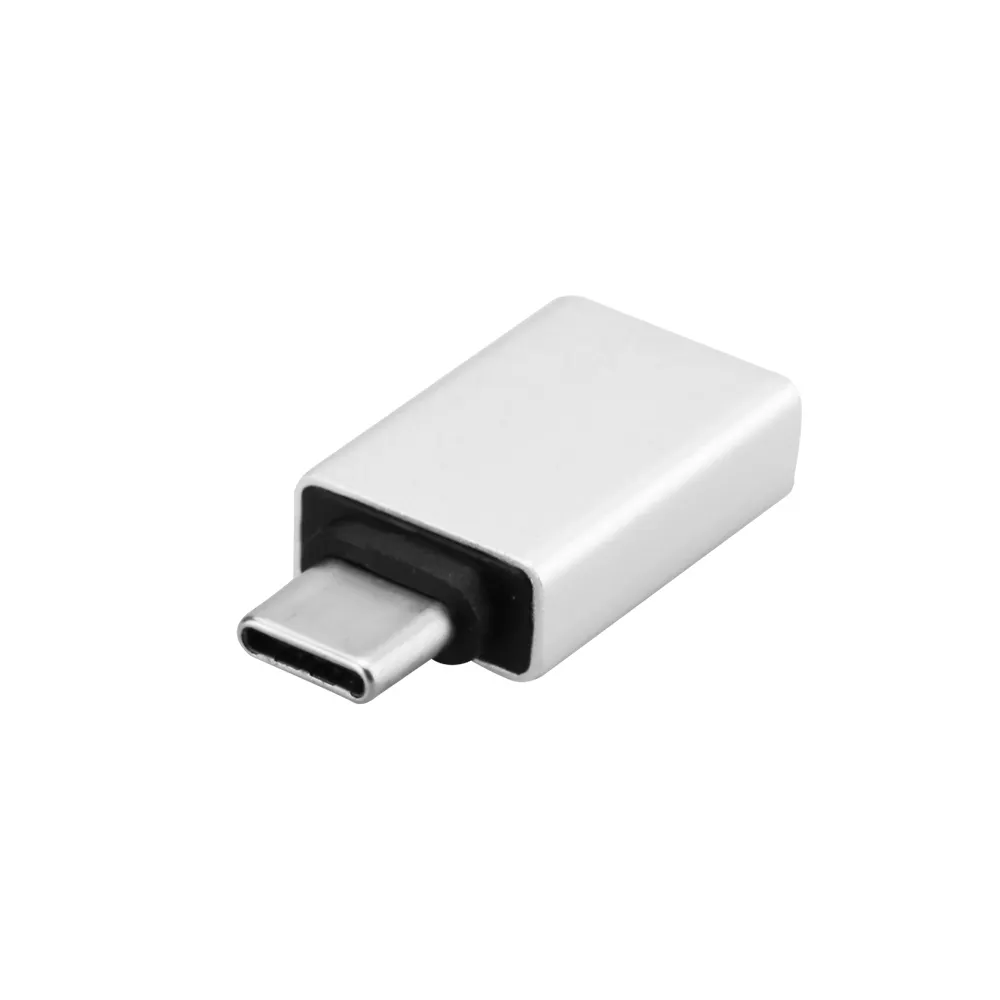 Toptan tedarik alüminyum USB adaptörü USB 3.1 tip C USB 3.0 adaptör dönüştürücü OTG ile telefon için yeni Macbook-gümüş