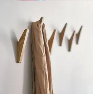 Creatieve Japanse hout haak opknoping kleding houten haak muur haak