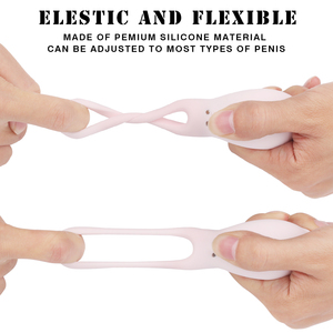 Anneau de pénis vibrant en silicone rechargeable pour couples, série Ass Dream rose, pour une vie sexuelle plus intense. - Product Image 5