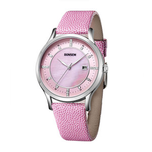 BOMAXE, proveedor de China, venta al por mayor, Diamante Azul, 3 ATM, resistente al agua, diamantes de imitación genuinos, reloj con movimiento japonés, negocios de moda baratos - Product Image 2