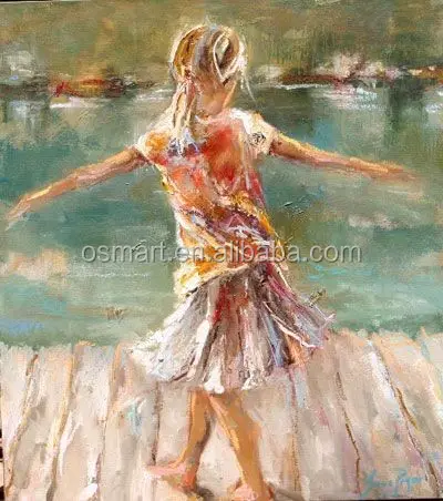 modern woman portrait painting Abstract lovely child knife painting handmade classic decoration oil painting in canvas
