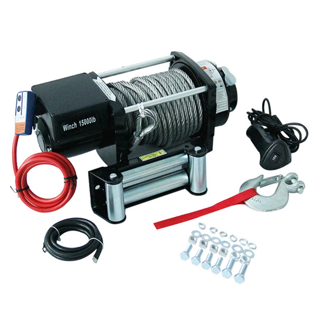 ケーブルプーラーマシン12v24vモーター制御重機用電動ウインチ
