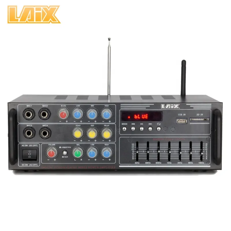 Laix LX-777 VHF UHF микрофон DVD панель HF трансформатор Музыка Усилитель мощности EQ