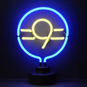 Oem factory shanghai antuo custom glass tubing neon light 12VDC logo personalizzato neon sculpture 9 ball neon lamp