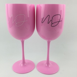 Bicchiere da Champagne in Policarbonato Rosa da 500ml per Bar e Feste con Logo Stampato - Product Image 2