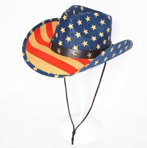 Venta al por mayor barato EE. UU. Bandera Hombre Señoras Moda Occidental Plegable <span class=keywords><strong>Sombrero</strong></span> <span class=keywords><strong>de</strong></span> <span class=keywords><strong>vaquero</strong></span> - Product Image 3