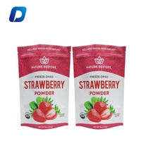Emballage de noix de fruits secs mat anti-odeur sac de pochette à support à fermeture éclair impression gravure PE feuille de plastique alimentaire sûre Doypack