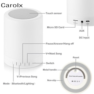 Bán Buôn <span class=keywords><strong>Battery</strong></span> <span class=keywords><strong>Operated</strong></span> Thông Minh Bàn Đèn LED Ánh Sáng Ban Đêm Dimmable <span class=keywords><strong>Bluetooth</strong></span> Loa Âm Nhạc - Product Image 5