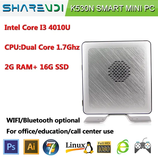 Популярные офисные мини-компьютер i3 двухъядерный 1.7 ГГц win7 os с 8USB HD видео поддерживается