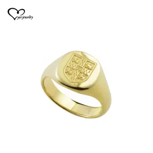 Fashion product gold ring designs for men signet ring with custom design