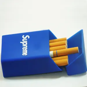 Étui vide coloré pour cigarette, en silicone, personnalisé, 12 pièces