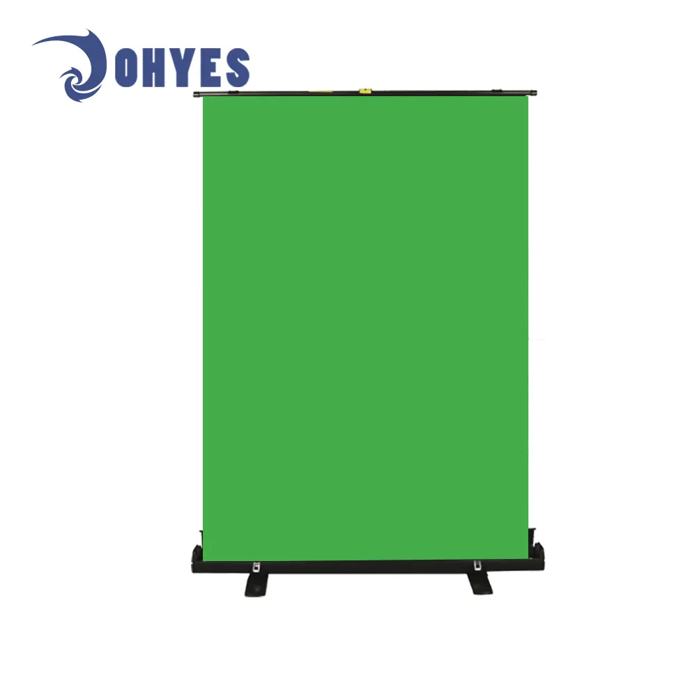 1.48*1.8m Chroma Key Green Screen Backdrop Collapsible Photography Background Floor Rising Roll Up Backdrop