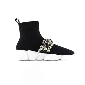 <span class=keywords><strong>Sneakers</strong></span> da uomo <span class=keywords><strong>con</strong></span> <span class=keywords><strong>calzino</strong></span> nero di marca Custom scarpe elastiche traspiranti da <span class=keywords><strong>donna</strong></span> in rete - Product Image 6