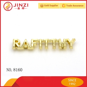 <span class=keywords><strong>Gun</strong></span> metal couleur haut de gamme lettres alphabet logo gravé en métal nom tag - Product Image 3