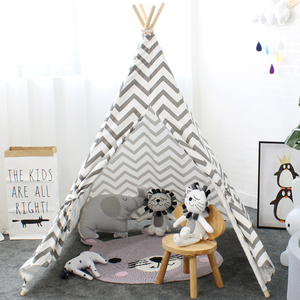Niños juguete casa tipi interior tipi indio tienda <span class=keywords><strong>de</strong></span> campa plegable <span class=keywords><strong>de</strong></span> algodón tienda <span class=keywords><strong>de</strong></span> lona para niña - Product Image 2