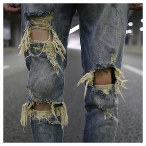 OEM Nouveau style <span class=keywords><strong>Jeans</strong></span> déchirés style pantalon, stock en dropshipping, style coréen pour hommes - Product Image 4