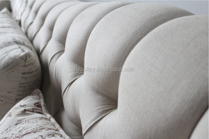 Estilo de país de américa muebles para el hogar antique <span class=keywords><strong>I</strong></span> en forma de tejido 3 plazas sofá - Product Image 4