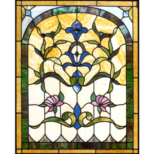 Architectural Stained Glass Sunflower Stained Glass <strong>Window</strong> <strong>Panel</strong> Victorian Stained Glass Ceiling <strong>Panel</strong> - Product Image 4