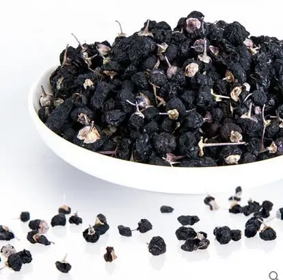 Goji China Teh Buah Ungu Kering, Sertifikat Wolfberry Gelap Organik Kering Hitam Goji Berry