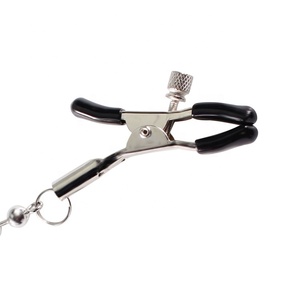 カップルラブゲームセクシーなおもちゃステンレススチールチェーン調節可能なソフトシリコンニップル & クリトラルクランプ - Product Image 2