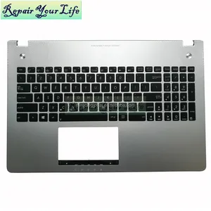 Laptop Keyboard for ASUS N56 N56JR AENJ8R01010 UI Netherlands Hot Sale Black Backlit with Silver C Shell Keyboard
