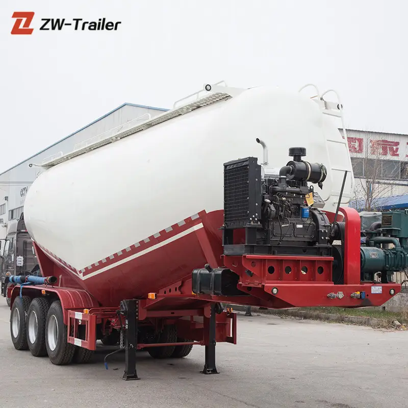 Brand New Bulk Cement Tanker Dry Power Flour Bulker Silo Semi Trailer Price