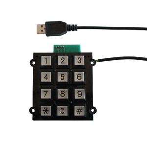 Bàn Phím Chống Nước Số/Bàn Phím Ma Trận Gồ Ghề <span class=keywords><strong>3X4</strong></span>/Bàn Phím Nút Kim Loại - Product Image 2